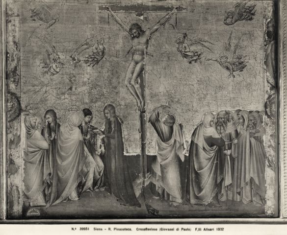 Alinari, Fratelli — Siena - R. Pinacoteca. Crocefissione (Giovanni di Paolo) — insieme